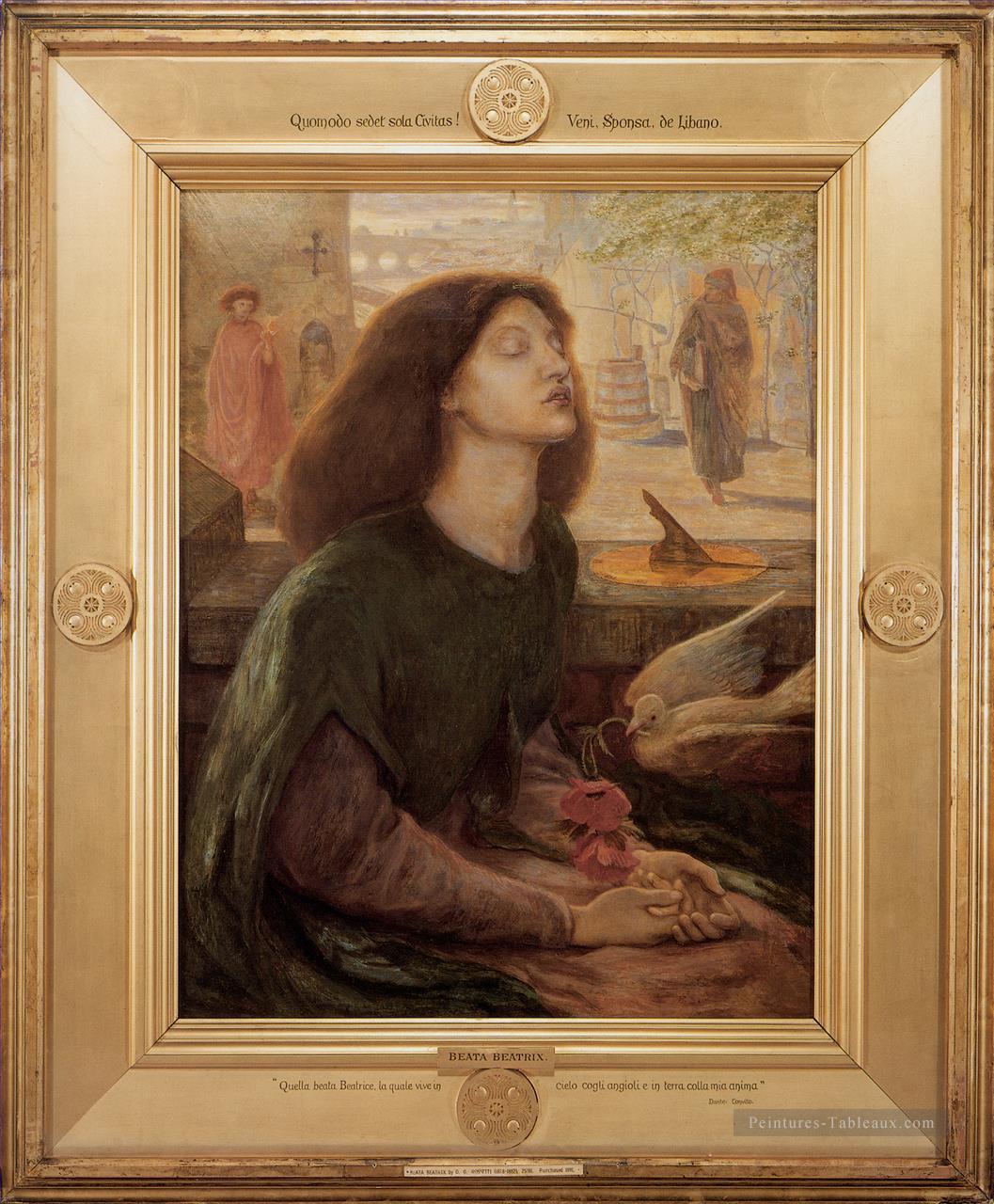 Beata Beatrix 1877 préraphaélite Fraternité Dante Gabriel Rossetti Peintures à l'huile
